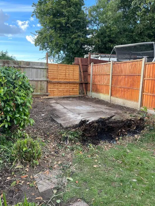 Site cleared after removal
