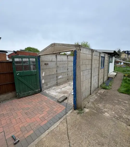 Garage before removal
